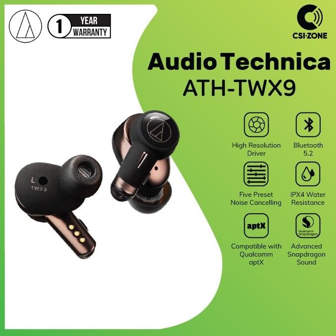 CO Audio Technica ATH-TWX9 / ATH TWX9 Premium True Wireless / TWS Earbuds
