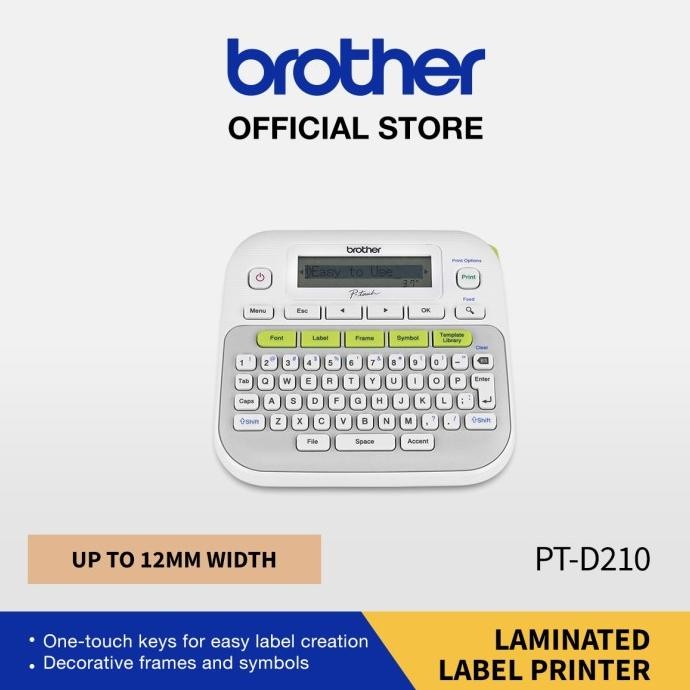 

CO Brother Printer Label PT-D210 Pembuat Label / Label Maker