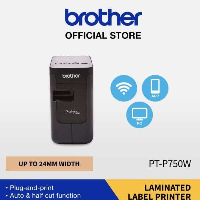 

CO Brother PT-P750W Printer Wireless Label Maker Pembuat Label P750W