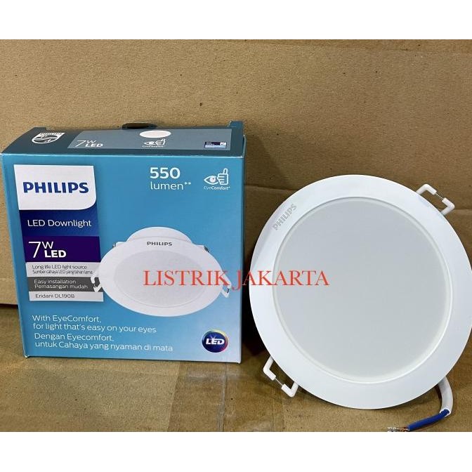 Lampu - Lampu Downlight Led Panel Philips 5 Watt 5W 5Watt 5 W Eridani 59261