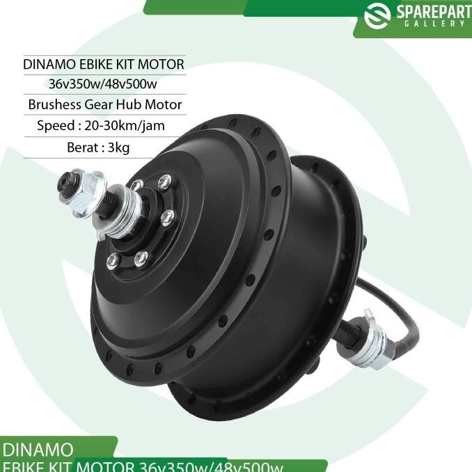 Ready Dinamo Motor Bldc Ebike Kit Sepeda Roda Belakang 36V 350W