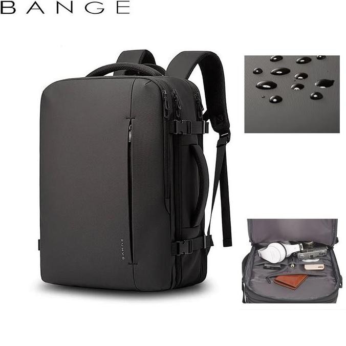 new bange bg1909 tas ransel  sekolah pria wanita  laptop backpack bag expandable 35l 15.6 inch - hit
