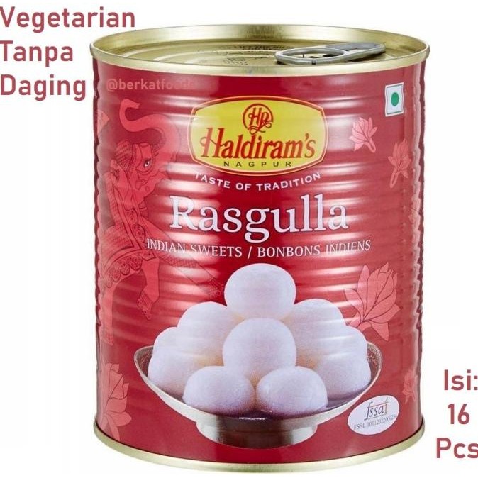 

Open DS] Rasgulla Haldiram Sweets Dessert / Manisan India Haldirams Tin