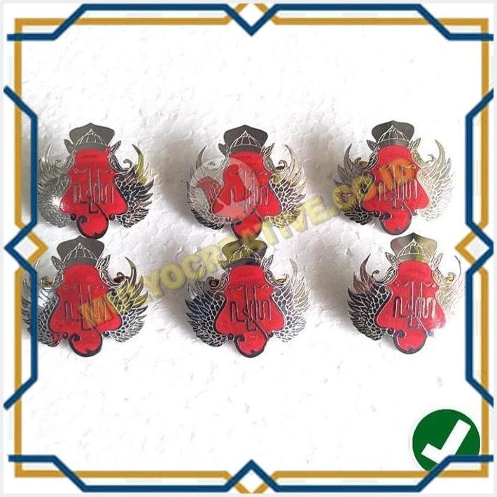 [MUL] PIN LOGO KERATON JOGJAKARTA - LENCANA KERATON YOGYA WARNA SILVER