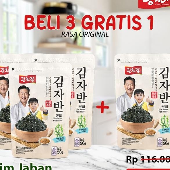 

Beli3Grati1 Gim Jaban N Tabur Rumput Laut Panggang 50G