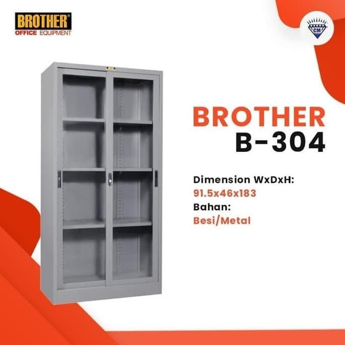 

Lemari File/Besi Pintu Geser Kaca Brother B 304