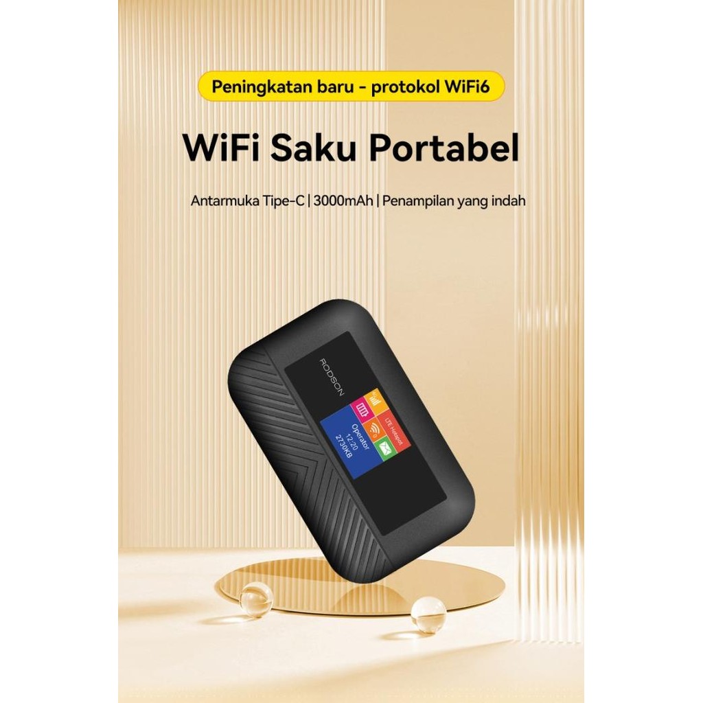 Modem Wifi Rodson RWM300X Mifi 4G LTE 300Mbps Unlock All Operator Tipe C Wifi 6