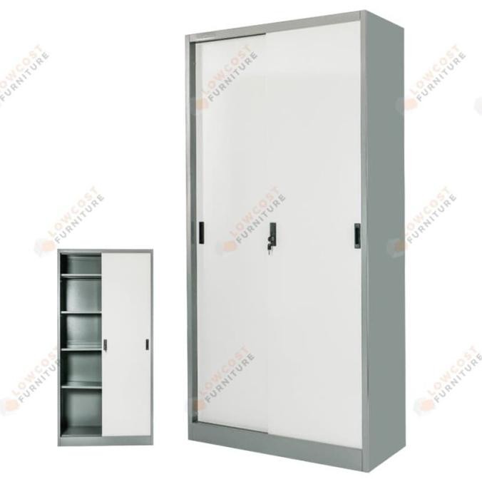 

Lemari Arsip File Kantor Besi 2 Pintu Sliding 5 Rak Texture