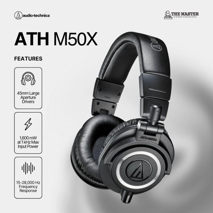 [READY STOCK] HEADPHONE AUDIO-TECHNICA ATH-M50X | ATH M50X ORIGINAL DAN TERPERCAYA