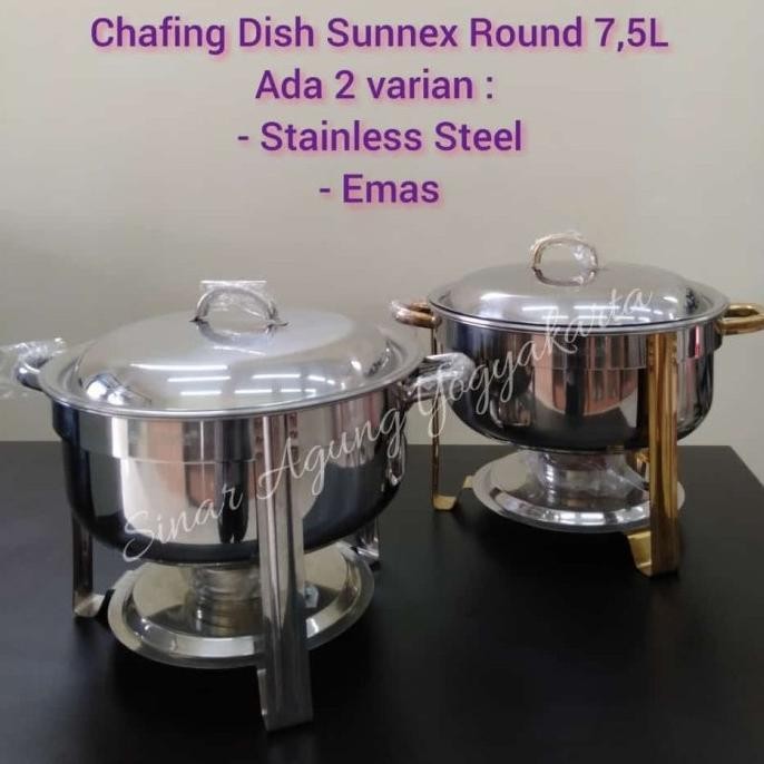 CO CHAFING DISH SUNNEX ROUND 7.5LTR
