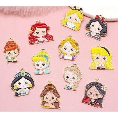

<<<<<] Charm enamel epoxy bandul liontin princess pendant kalung keychain