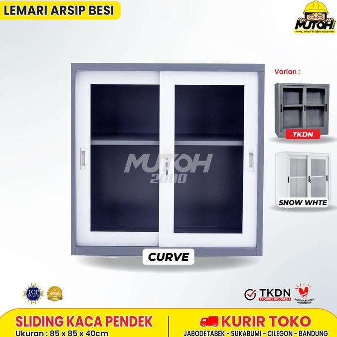 

Lemari Arsip Besi Filling Cabinet Pendek 2 Pintu Sliding Kaca Pintu Geser Mutoh2000