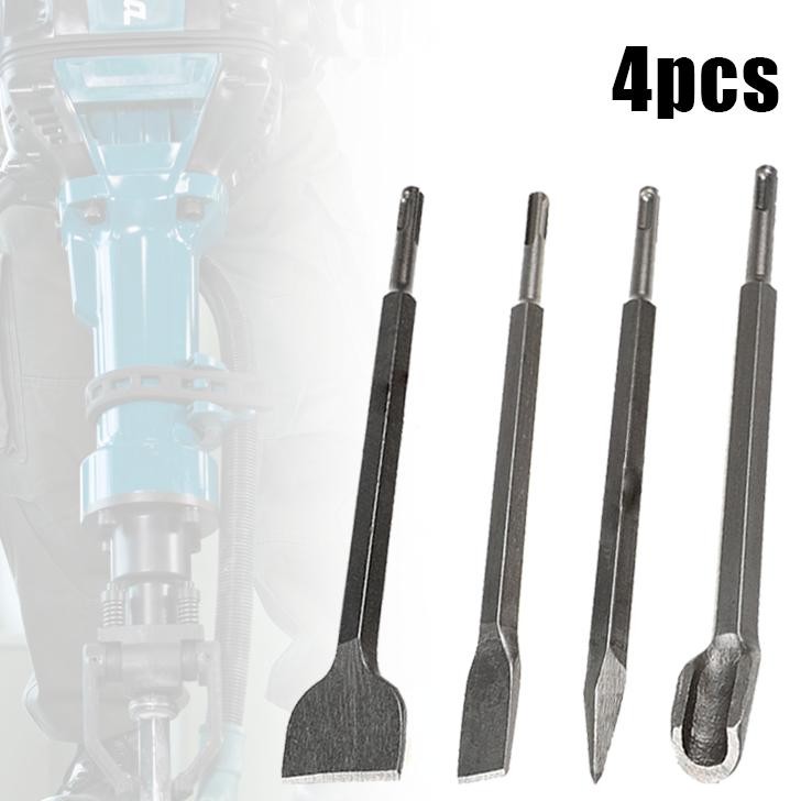 4Pc Mata Bor Tembo Beton Mata Bor Beton Bobo Panjang 250Mm Mata Bor Flat Lancip Mata Bor Pahat Beton