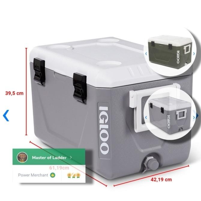 CO Igloo Cooler Box 55 Liter Nestable Kotak Es Ikan Daging
