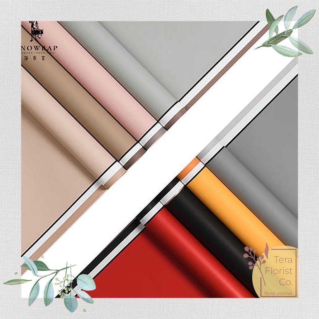 

iDk90 20 Lembar Cellophane Matte Pastel List Kertas Bunga Flower Wrapping Kertas Buket Wrap Paper
