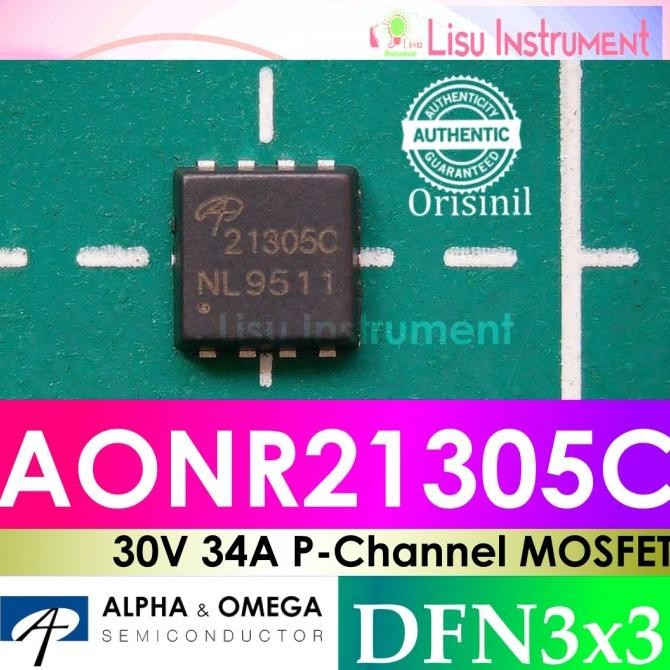 Update AONR21305C 30V 34A P-Channel MOSFET 21305C Replace AON7405 DFN3x3 Alpha & Omega ORIGINAL lisu