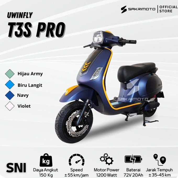 Grosir Motor Listrik Uwinfly T3S Pro 1200W - Murah Berkualitas Garansi Resmi