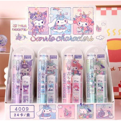 

siap kirim] Pensil cetek mekanik dgn refill isi HB sanrio unicorn mechanical pencil kuromi cinnamoroll