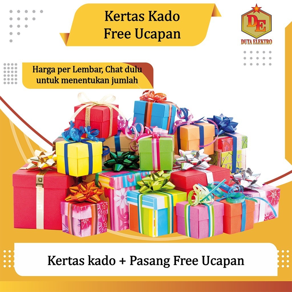 

Kertas kado + Pasang Free Ucapan