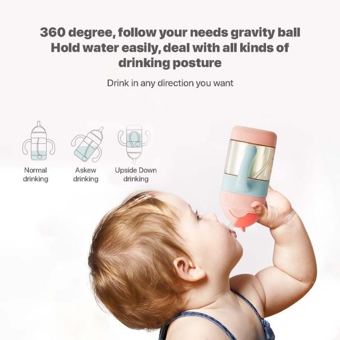 

Beiens Baby Botol Minum Sedotan Anak Training Square Straw Cup 240Ml Original Dan Terpercaya