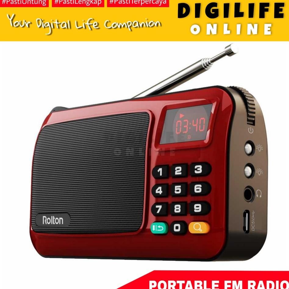 Fm Radio Player Tape Portable Rolton W405 Retro Jadul Colat Tf Card