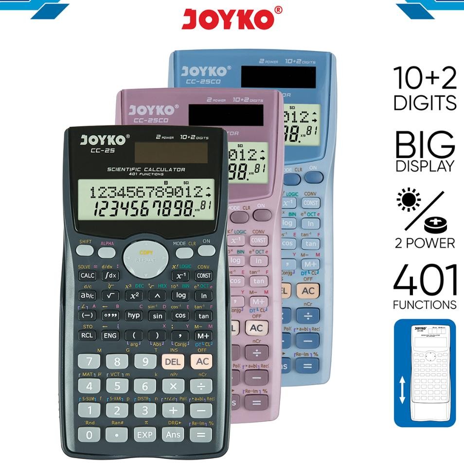 

Calculator Alulator Joyo Cc25 Cientific 401 Function