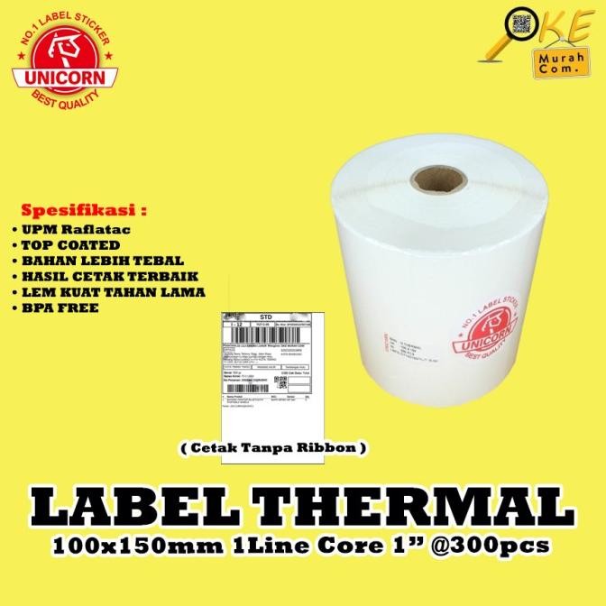 

HOT PROMO Kertas Stiker Label Thermal Fasson 100x150mm - Resi Alamat Online A6