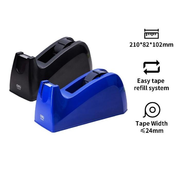 

HRG DISKON TAPE DISPENSER PEMOTONG ISOLASI BESAR KECIL 12MM-24 MM DELI 816 BAGUS