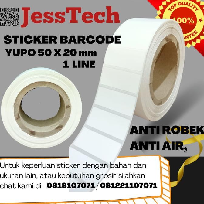 

TERMURAH STIKER YUPO 5X2 CM VINYL SINTETIC 50X20MM Anti robek anti air 5X2CM