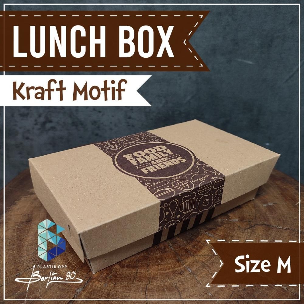 

SPECIAL Paper Tray Kotak Lunch Box Nasi Uk M (18x11x5) LUNCH BOX MOTIF in-129
