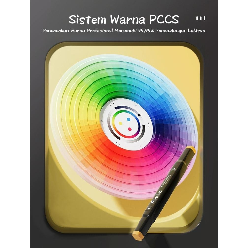 

ORIGINAL Aimilo - Spidol Warna Warni 1 Set Sketch Marker 2 Tip Touch Marker 48/60/80 Warna ghs-55