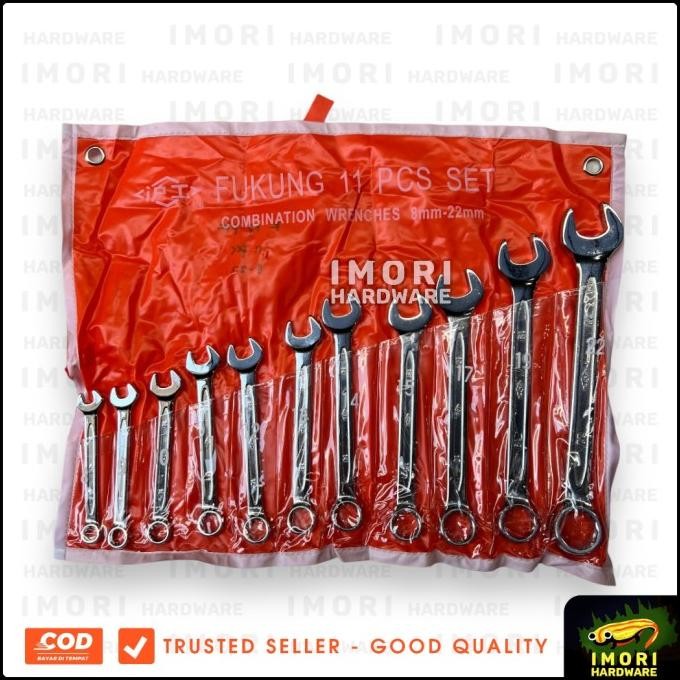 DISKON FUKUNG Kunci Ring Pas Set Kombinasi 8-32mm 11-14pcs Combination Spanne