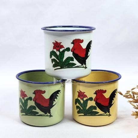 Cangkir Seng 7Cm / Cangkir Jadul Motif Unik / Cangkir Seng Motif