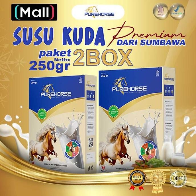 

Terlaris Susu Kuda Organik Pure Horse Dari Sumbawa Paket 2 Box Kemasan 250Gr Ready Stok