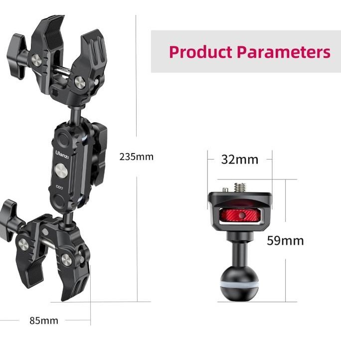 Sale Ulanzi C017 Super Clamp With Dual Ballhead Magic Arm (C046Gbb1)