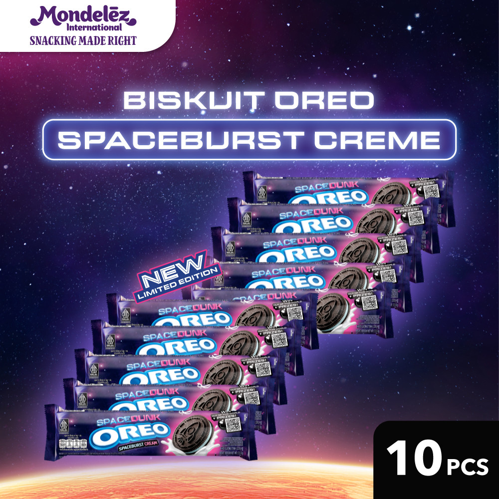 

OREO SPACEBURST CREAM 110.4G x 10 - EDISI SPACE DUNK | Cookies Biskuit Cemilan Anak & Dewasa