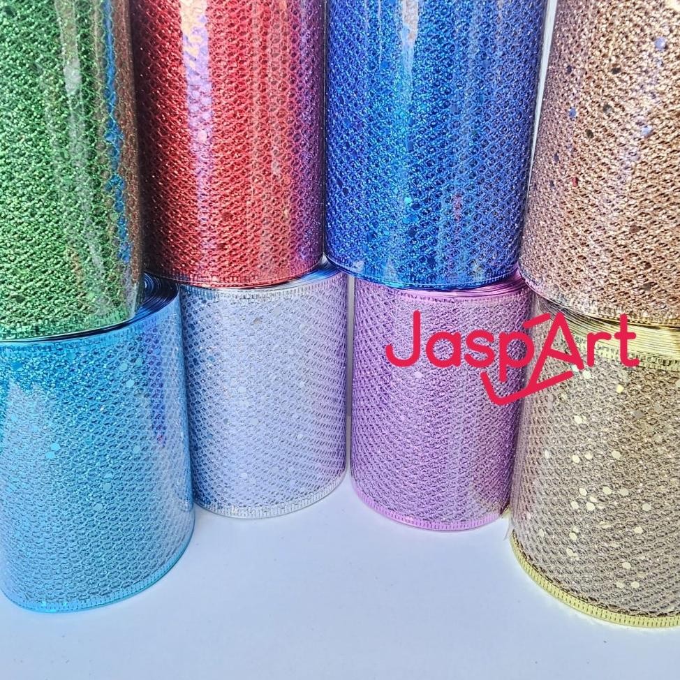 

Pita Glitter Natal Panjang 9M Lebar 10 Cm Ggir Awat Pita Parcel Pita Chritma Pita Hiaan