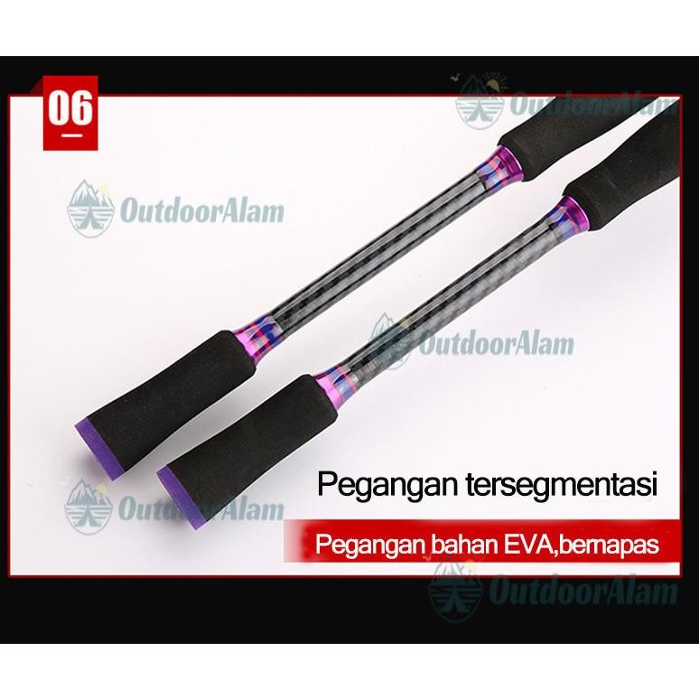 BISA COD Joran Pancing 6-12LB 165-240cm Joran 2 Bagian Carbon Fiber Joran UL Joran BC  DAIWA pancing