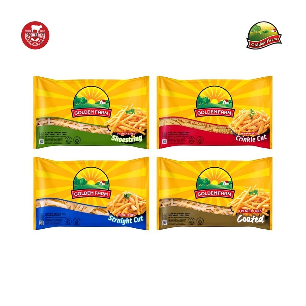 

RB Golden Farm Shoestring Coated 500gr, Kentang Goreng Beku - Brothermeatshop