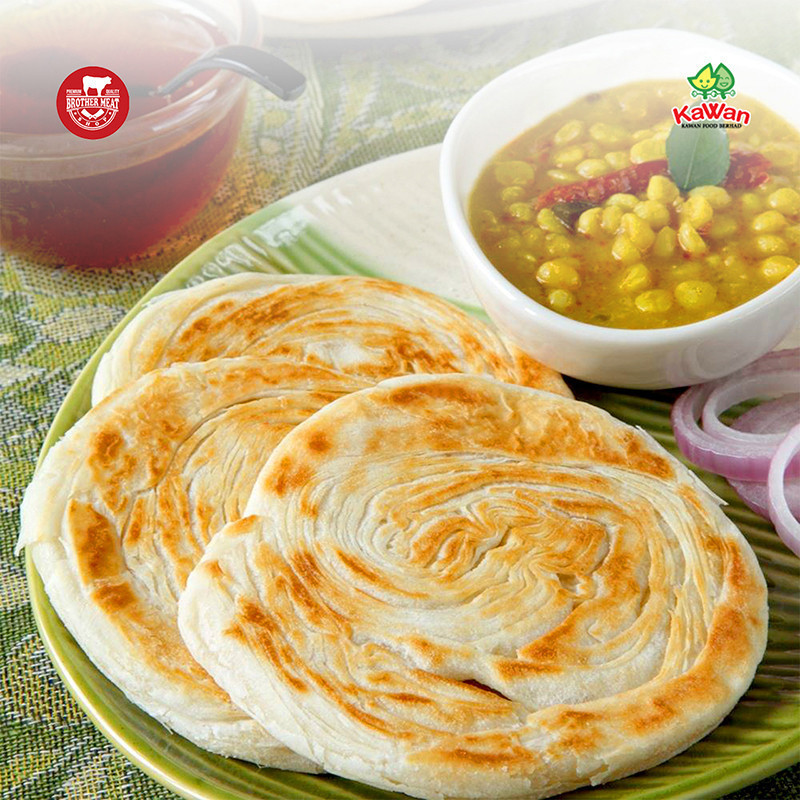 

KAWAN FOOD Malaysian Roti Chanai isi 8pcs 480gr / Roti Canai / Cane - Brothermeatshop