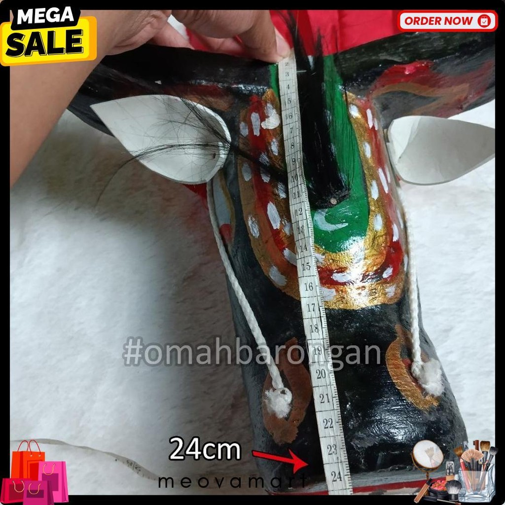 Bantengan Kayu Anak Motif Free Kemul Ukuran Tanggung (Cod)