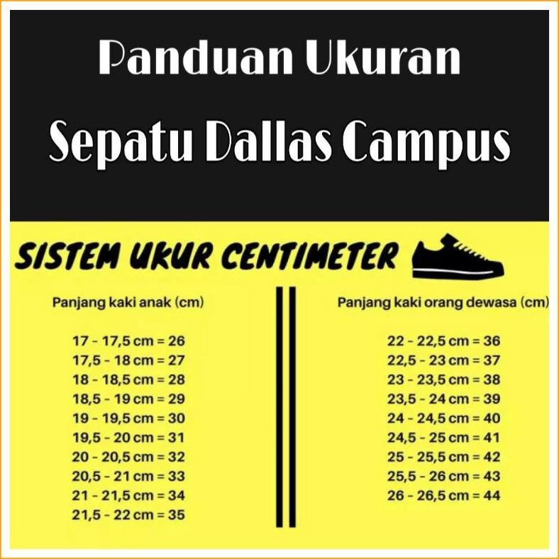 SDR- Sepatu Sekolah Kerja Kuliah Cowok Cewek Dallas Campus HC Tinggi Tali Hitam Putih Size 37 Sd 42 