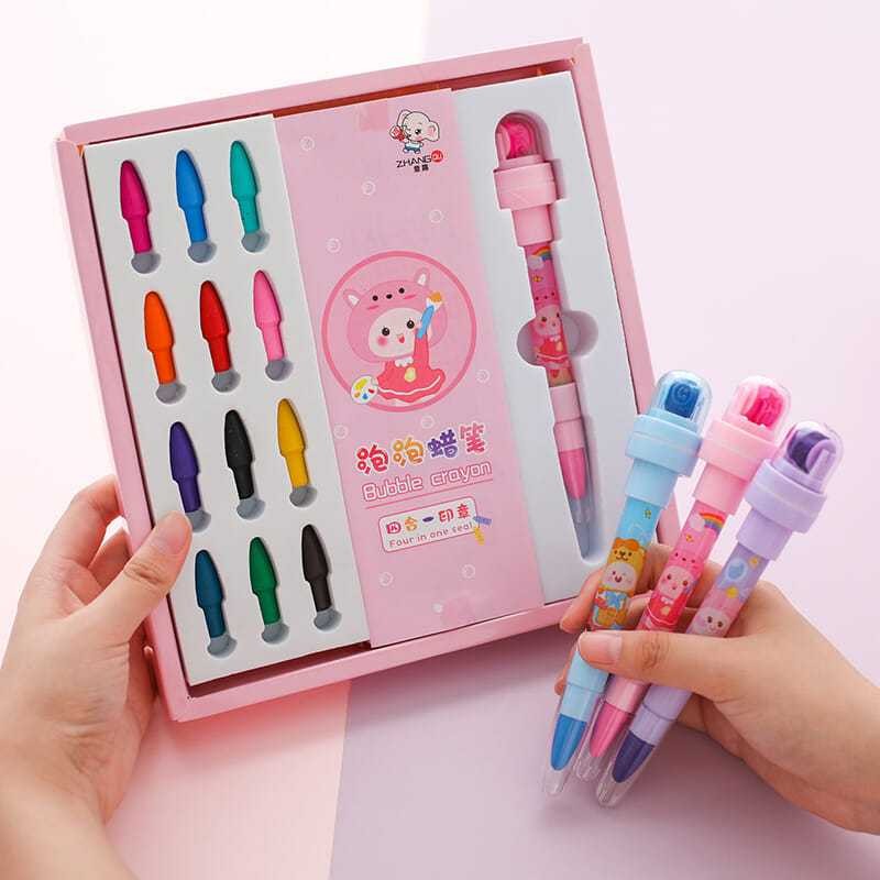 

Stempel Rol Gelembung Multifungsi Set Warna Aman untuk Anak-anak