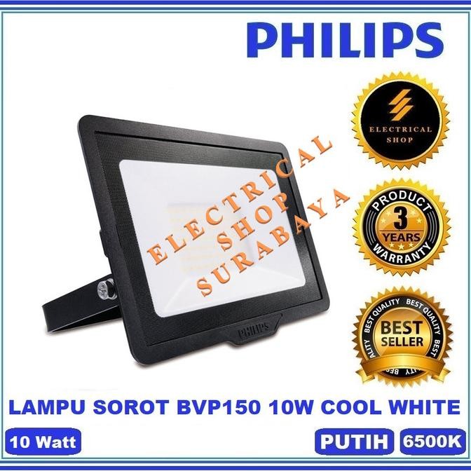BEBAS ONGKIR - PHILIPS LAMPU SOROT BVP150 10W LED 8 PUTIH FLOOD LIGHT BVP131 10 WATT
