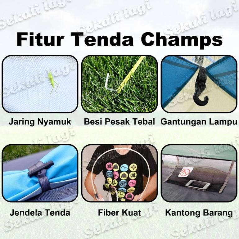 BNH Tenda Camping Kemping Lipat Portable Outdoor Indoor Kapasitas 2-4 Orang/Tenda Camping Dewasa/ Te