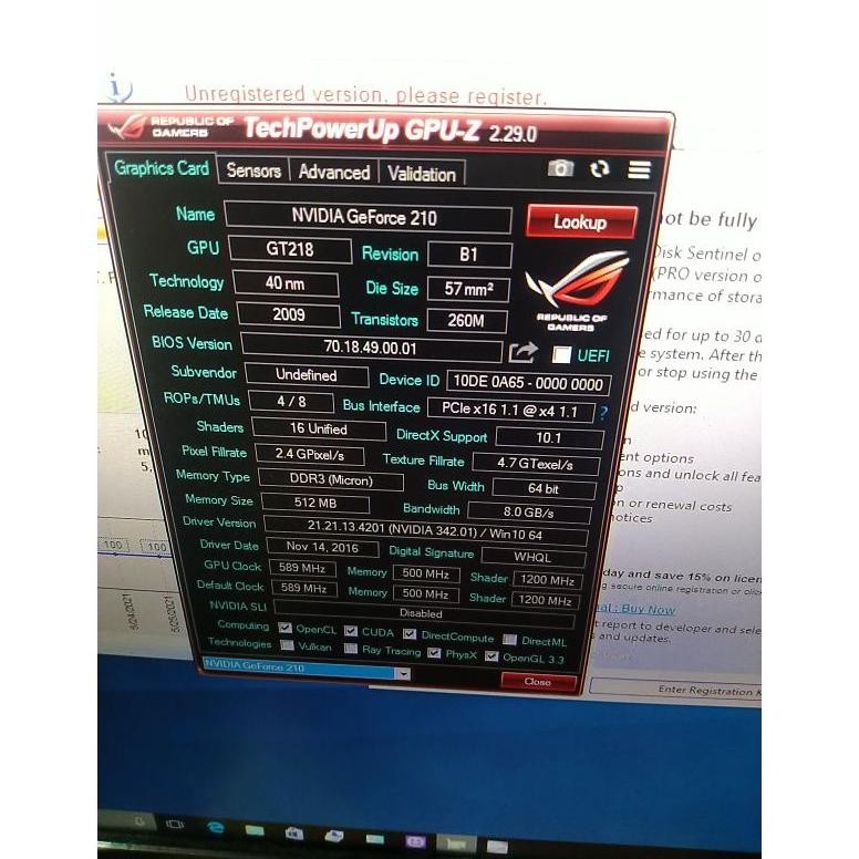 KOM Vga card 512mb ORI DDR3 DDR2 TERLARIS