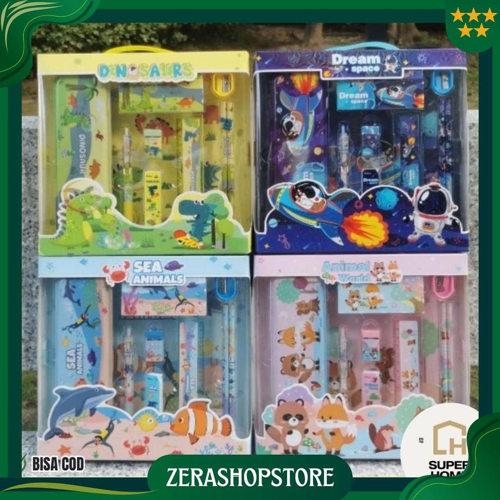 

Sh17 - Paket Alat Tulis Set 9 In 1 / Stationary Set Alat Tulis Sekolah Isi 9 Pcs / Perlengkapan Sekolah Lengkap Anak Sd / Paket Alat Tulis Motif Gratis Ongkir