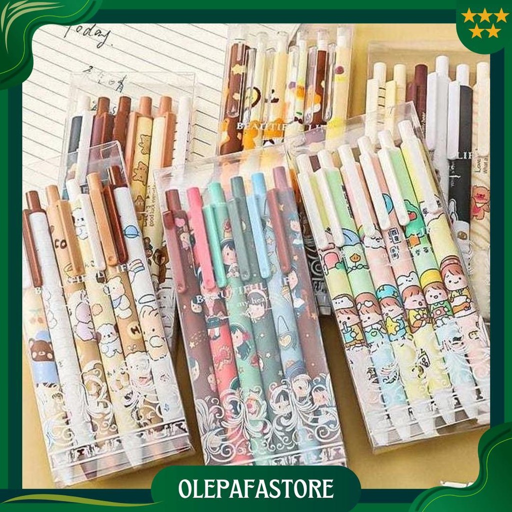 

Pulpen Set Karakter Lucu Pulpen Mekanik Isi 6Pcs Bolpoin Gel Tmall88 Promo 4.4