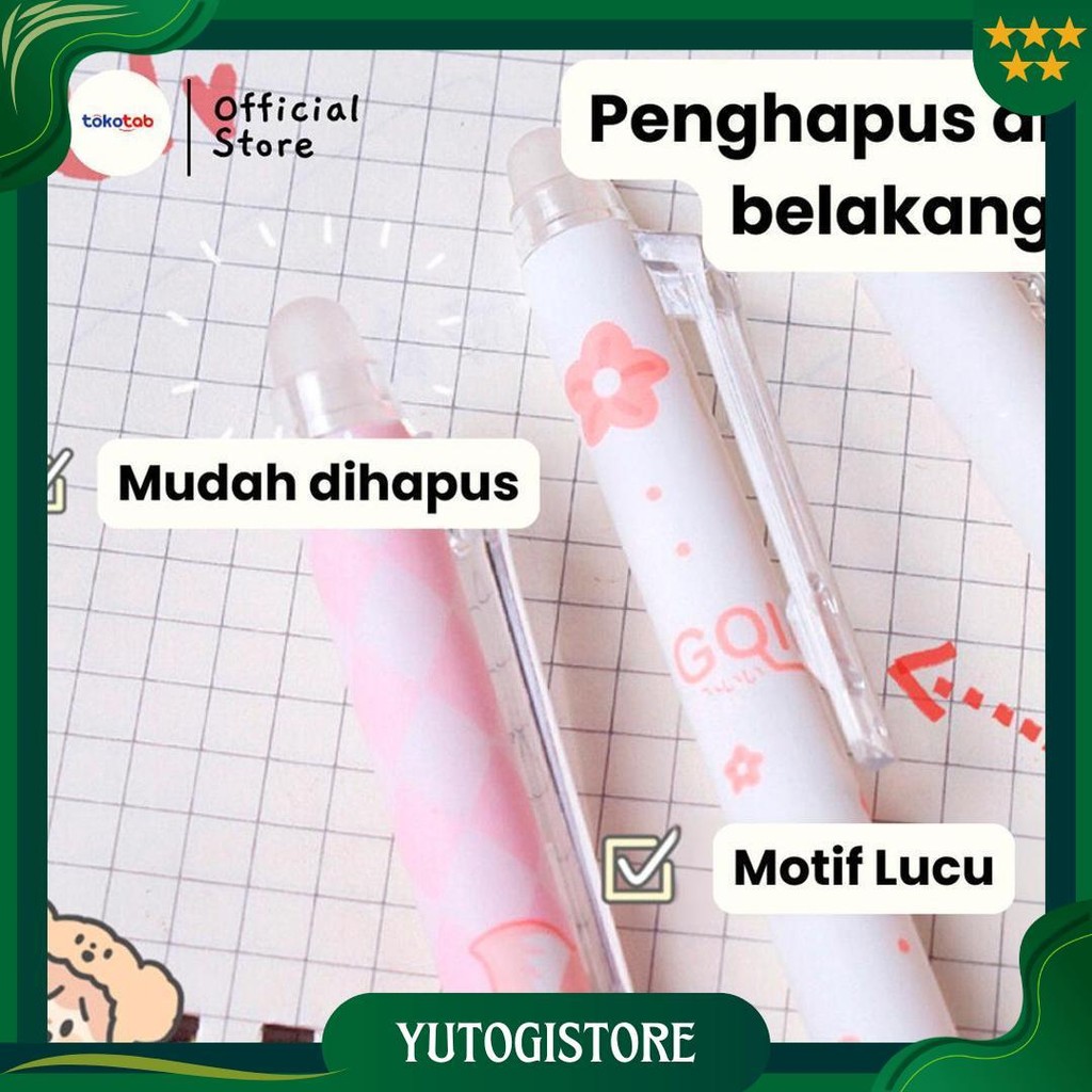 

Tokotab - [Set/6Pcs] Pulpen Erasable Bolpen Gel Hapus 0.5Mm Hitam Pulpen Gel Hapus / Erasable Pen Bolpen Bisa Dihapus Promo Puncak