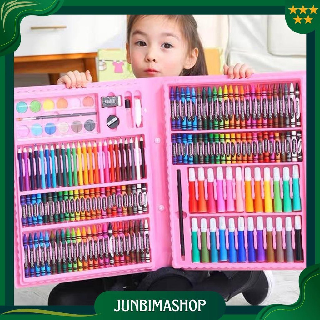 

Crayon Set Peralatan Gambar Lukis Pensil Warna/ Art Set Isi 150 Pcs Sale